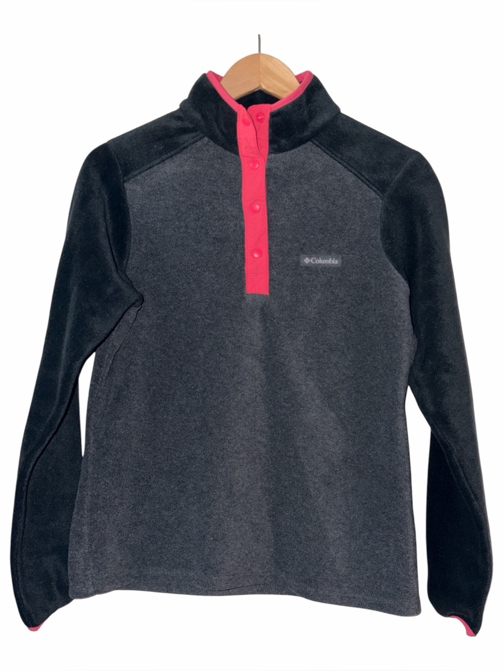 Columbia Fleece Pullover Half Snap Colorblock Women’s Small Campus Wear Gorpcore